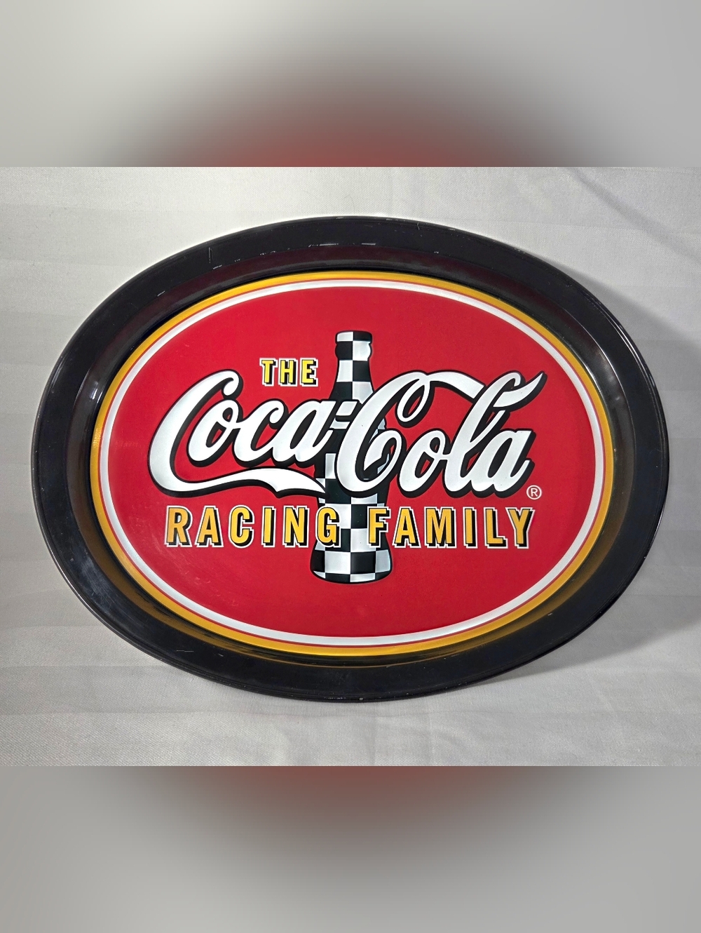 Coca-Cola Oval Black/Red Racing Family Tray